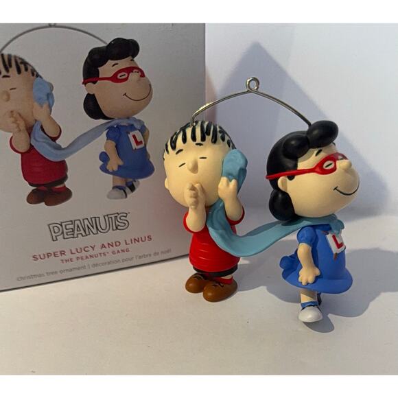 Hallmark Peanuts Super Lucy and Linus Ornament 2024 Peanut Gang - Picture 1 of 7